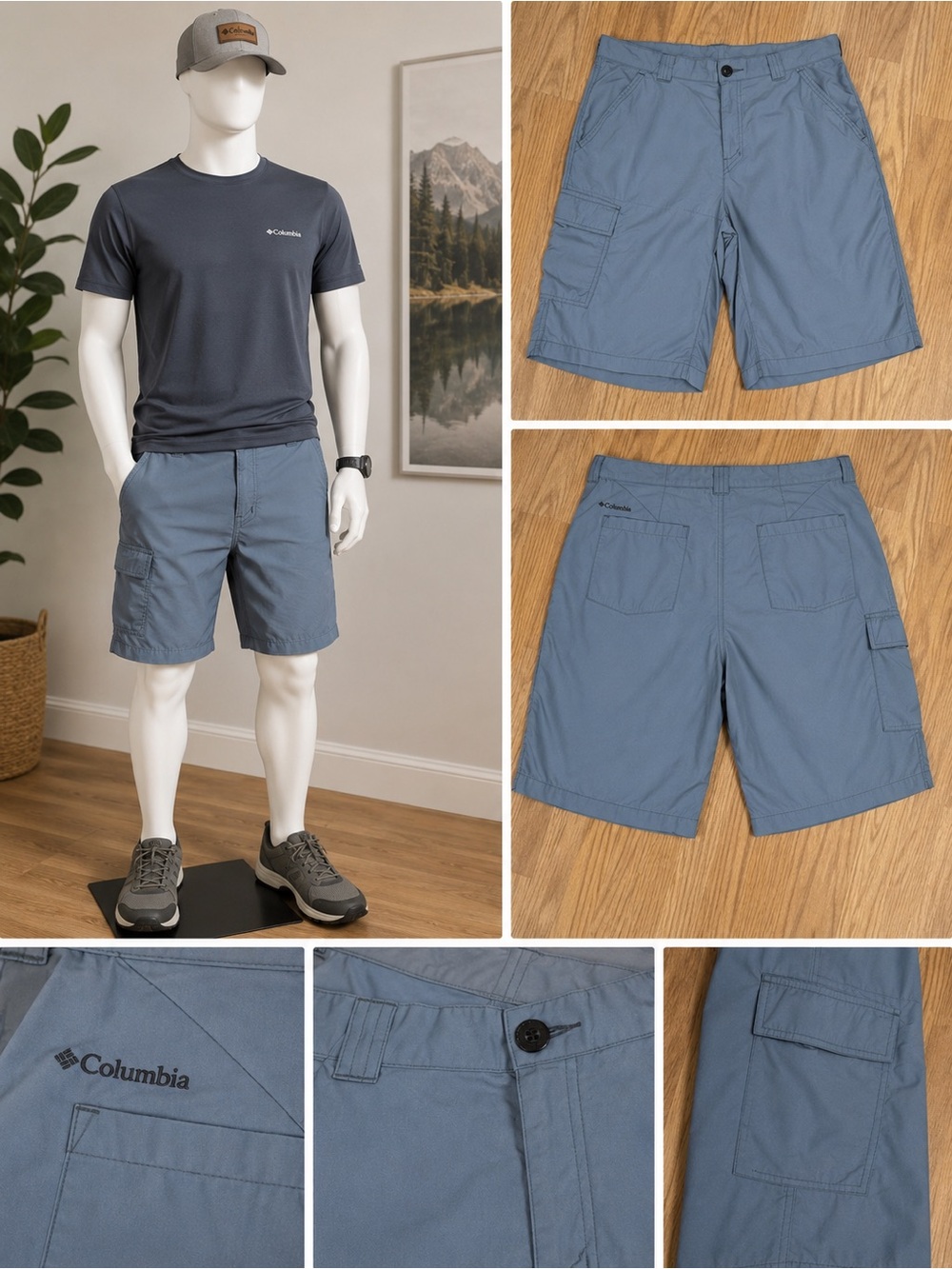 Columbia Men's Slate Blue Cargo Shorts